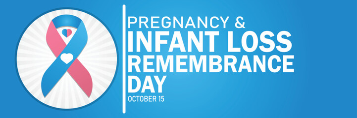 Pregnancy and Infant Loss Remembrance Day. October 15.  Suitable for greeting card, poster and banner. Vector illustration