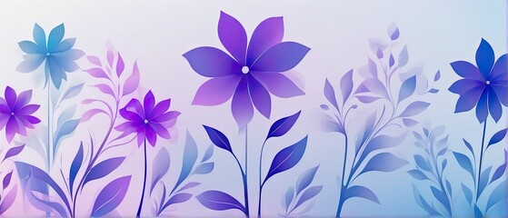 Purple and Blue Floral Design