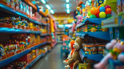 Toys department in a store