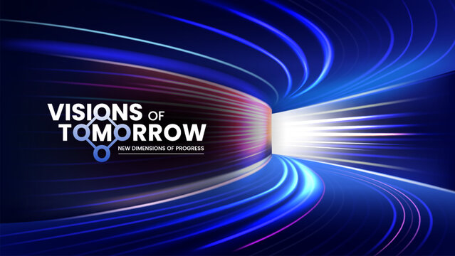 Vision of Tomorrow: An Innovative and Futuristic High-Tech Background with Depth and Dynamic Elements for an Enhanced Visual Experience-vector design