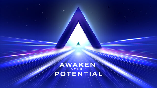 Awaken Your Potential A High-Quality Technology Background for Events, Seminars, and Workshops – Vector Design