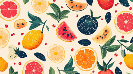 Vector fruits background