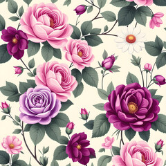 vintage wallpaper with flowers
