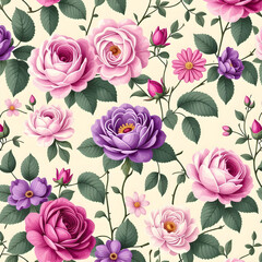 vintage wallpaper with flowers