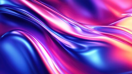 Abstract Swirling Gradient in Blue, Pink, and Yellow Hues