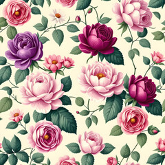vintage wallpaper with flowers