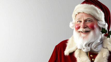 Santa Claus on a Uniform Background