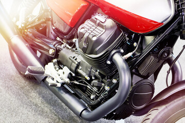 Fototapeta premium Engine of modern motorcycle
