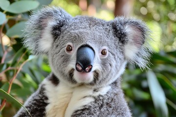 Obraz premium Photogenic Koala looking at the camera ,generative ai