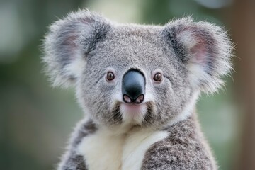 Obraz premium Photogenic Koala looking at the camera ,generative ai