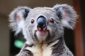 Fototapeta premium Photogenic Koala looking at the camera ,generative ai