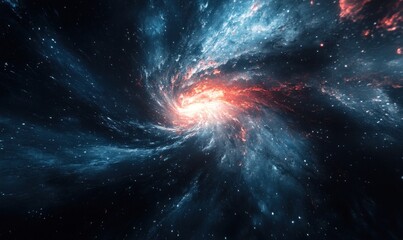 Fototapeta premium Dazzling Galactic Whirlpool in Deep Space