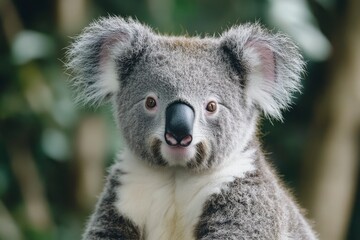 Naklejka premium Photogenic Koala looking at the camera ,generative ai