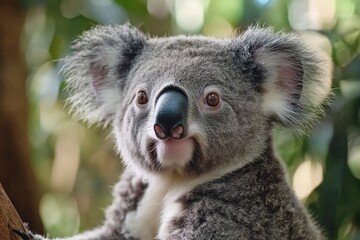 Obraz premium Photogenic Koala looking at the camera ,generative ai