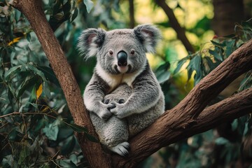 Photogenic Koala looking at the camera ,generative ai