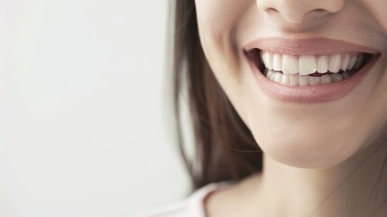 Obraz premium Girl smiling with perfect smile and white teeth