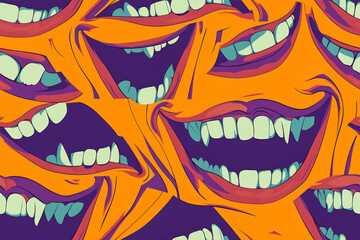 Obraz premium Joker laugh HA HA background. Laughter texture for halloween.