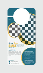 corporate business door hanger design template
