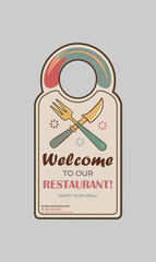 Food Menu Door Hanger Template Design