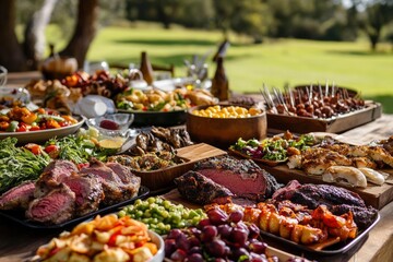 Obraz premium sapi sapi dan betis merumput di rumput di barat daya victoria, Australia. makan jerami dan silase. keturunan termasuk berbintik-bintik taman, murray abu-abu, angus dan brangus. generative ai