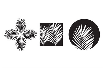Fototapeta premium Black and white leaf ornament vector image for decoration resource