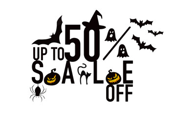 discount halloween vector . 