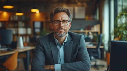 Fototapeta premium Professional Business Portrait in a Cozy Setting