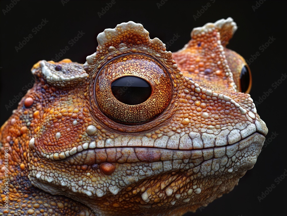 Wall mural close up portrait of a frog with detailed skin texture