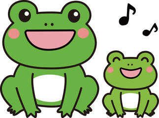親子かえる