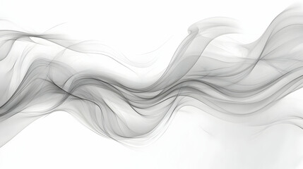 Obraz premium Abstract Gray Wave Pattern, Flowing Lines, Swirling Design