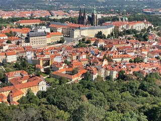 Aerial view of the largest castle in the world