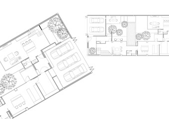 Floor plan designed building on the drawing.
