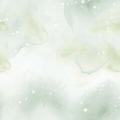 Watercolor green stains background seamless pattern