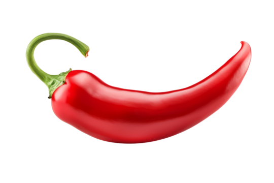 Fresh red chilli pepper isolated on white background.