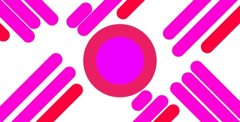 Red and pink abstraction illustration on a white background