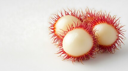 rambutan on white background