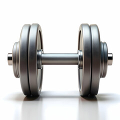 Fototapeta premium Dumbbell sports wheel gym on white background