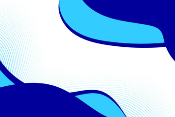 Blue abstract fluid solid style wavy bg design in white background with curve lines
