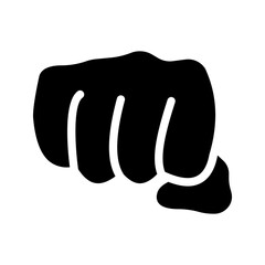 Fist, forward punch icon color editable
