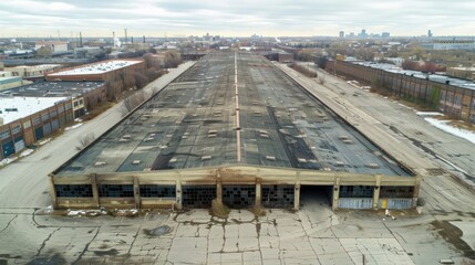 Abandoned Factory in Industrial Area