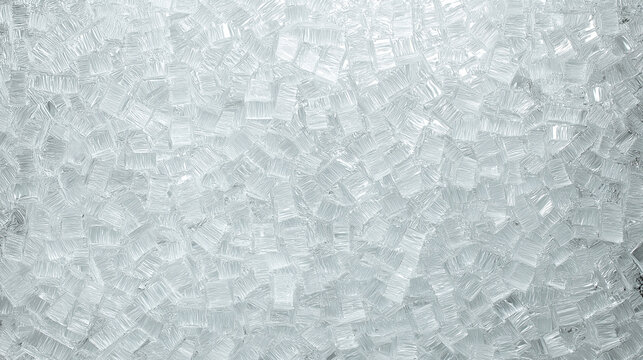 Close-up of crushed ice cubes creating a textured icy background