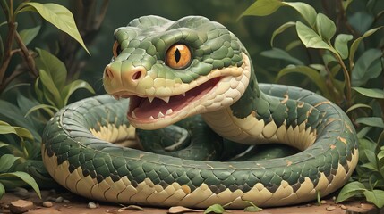 Fototapeta premium snake in the grass