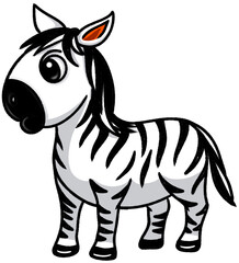 Zebra animal clip art cartoon character