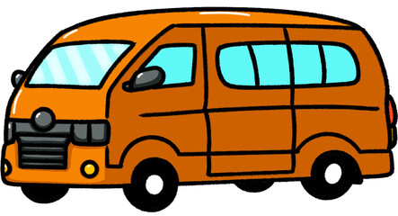 Brown van clip art cartoon style