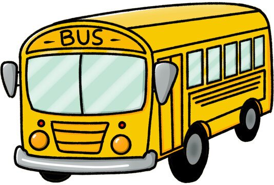recommend clip art: Yellow school bus clip art cartoon style