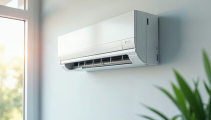 Energy efficient air conditioner. Splitter on the wall, 