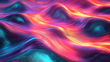 Obraz premium Abstract Liquid Waves of Color & Light