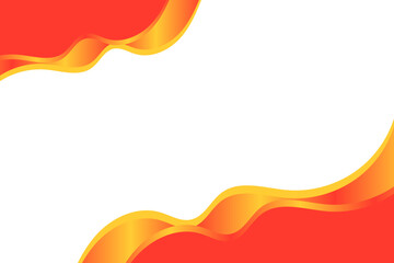 Orange and red abstract fluid eye catching gradient style wavy bg design in white background with curve lines