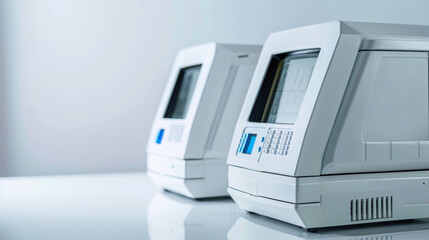 Particle counters for measuring the concentration and size distribution of atmospheric particles isolated on white background