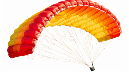 Obraz premium Parachute for descent in skydiving and BASE jumping isolated on white background